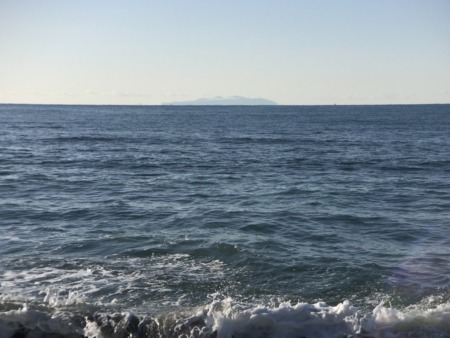 Izu Oshima island from Inamuragasaki