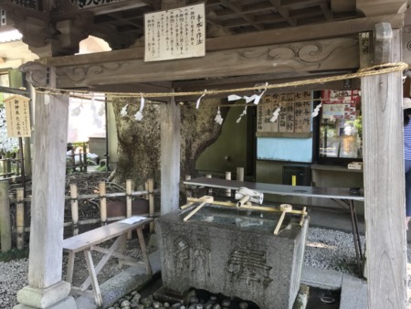 Temizusha at Goryo Jinja shrine in Kamakura