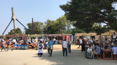 Food stalls in Hitachi Seaside Park